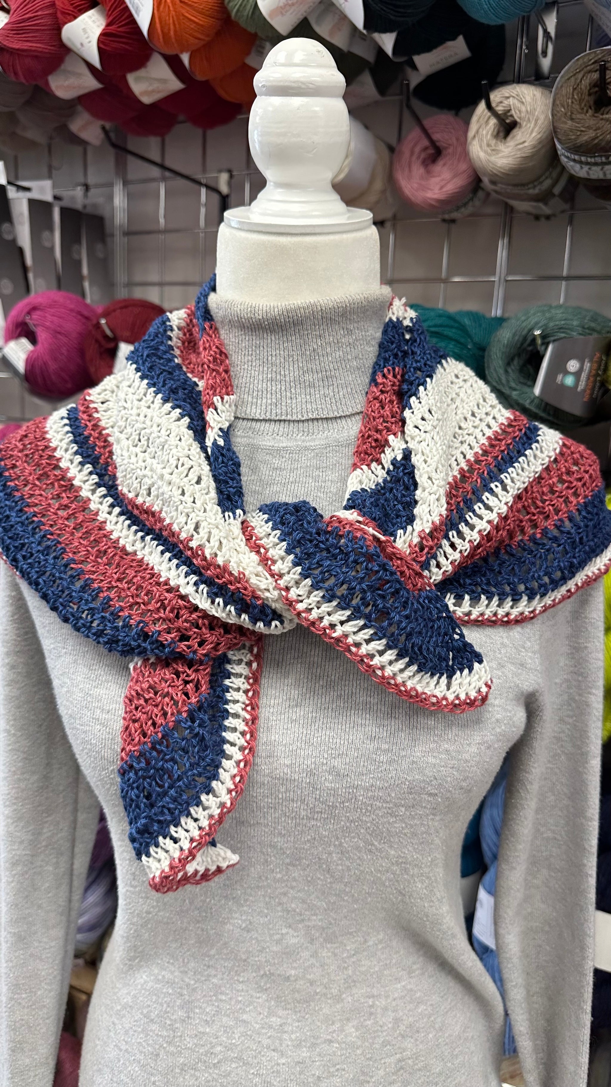 LIBERTY STRIPES CROCHET SHAWL KIT