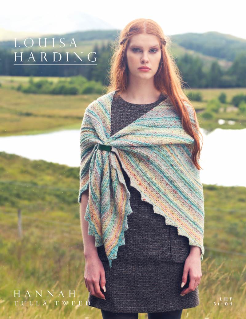 HANNAH TEXTURED TRIANGLE SHAWL - LOUISA HARDING