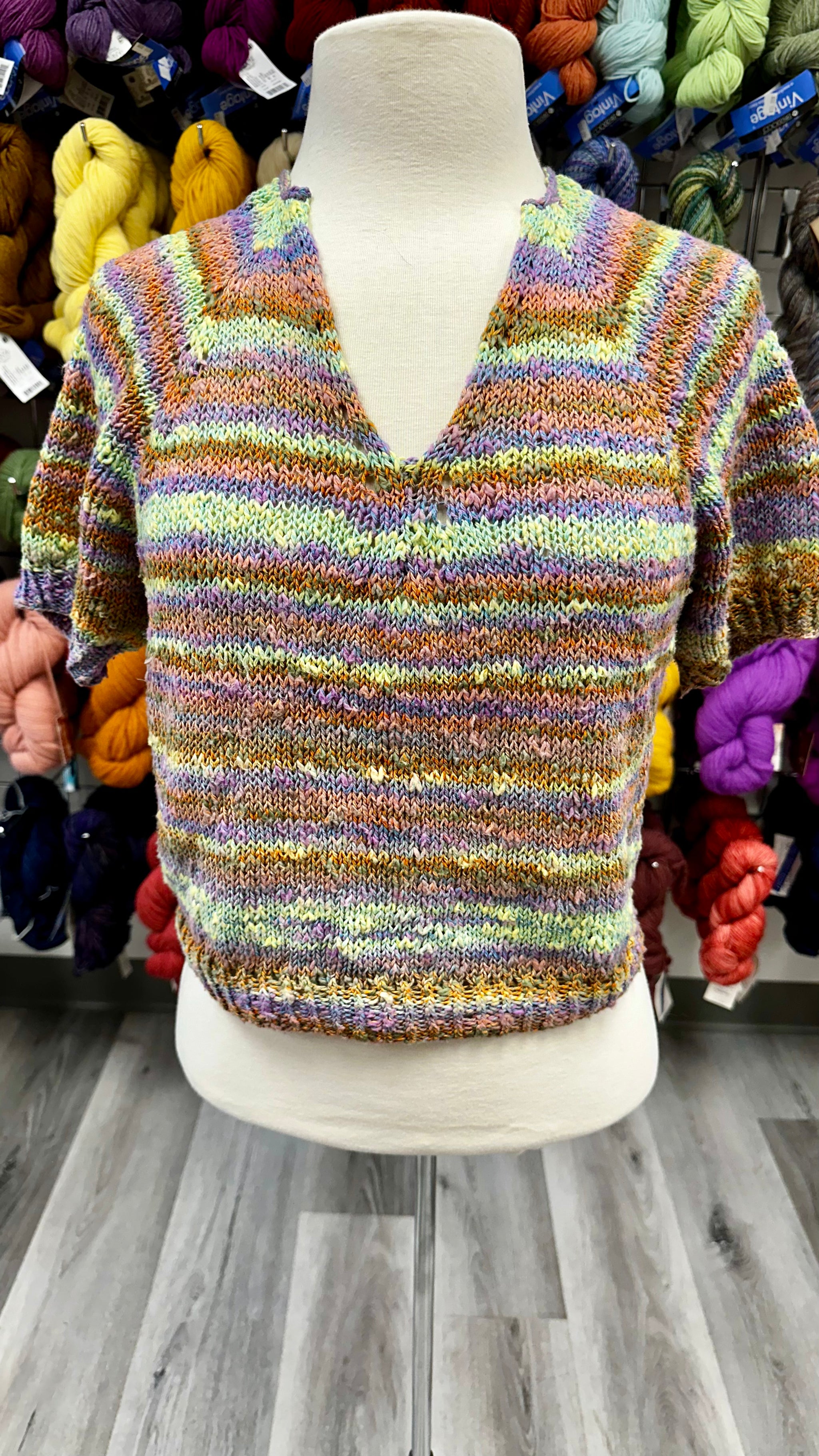 striped cotton top sz small 50