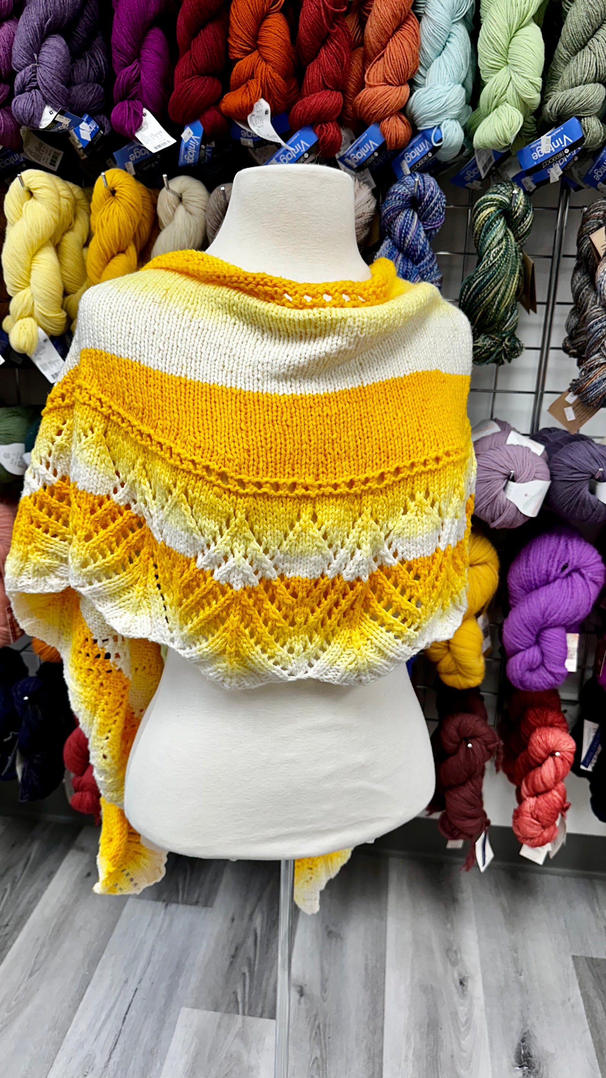 COTTON SHAWL YELLOW 50
