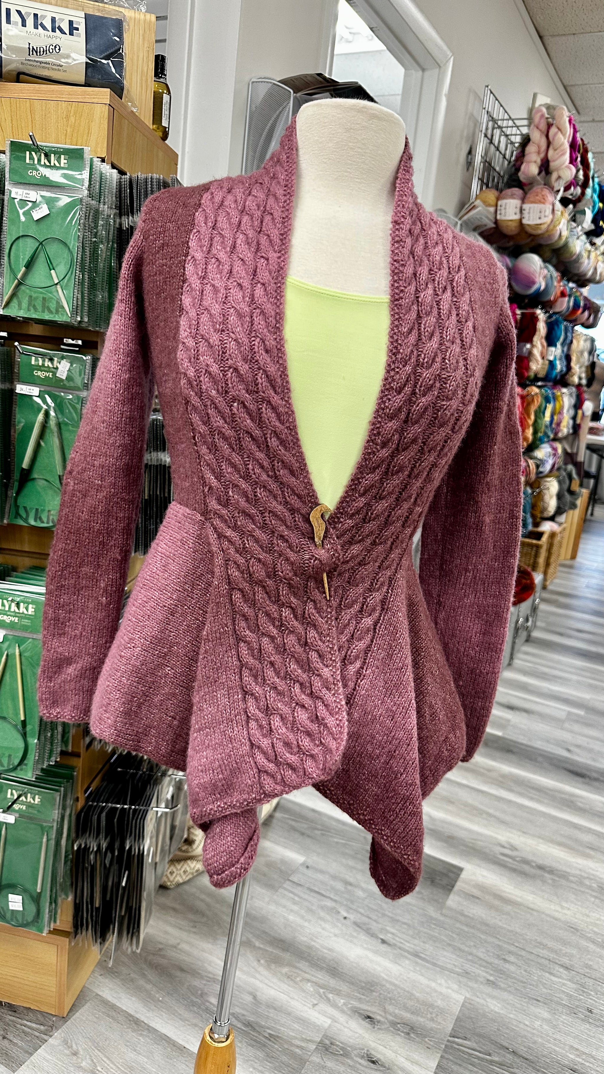 PEPLUM SWEATER (PIN NOT INCLUDED) SIZE SMALL 100