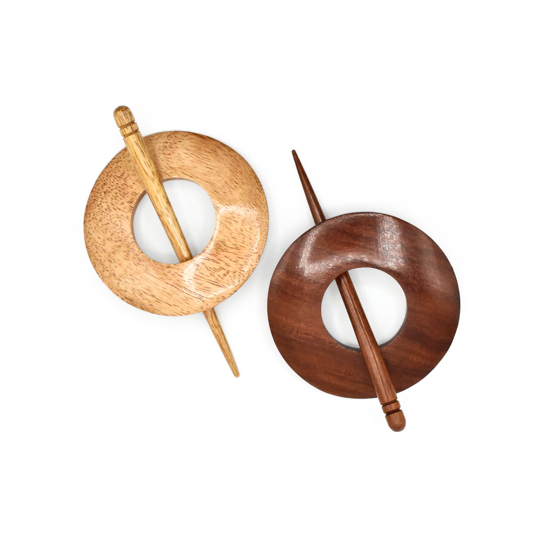 circle (rosewood left/mango right)
