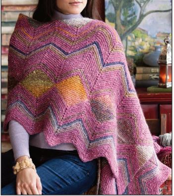 Chevron Short Row Wrap 7 skeins Silk Garden Solo AND 6 skeins Silk Garden