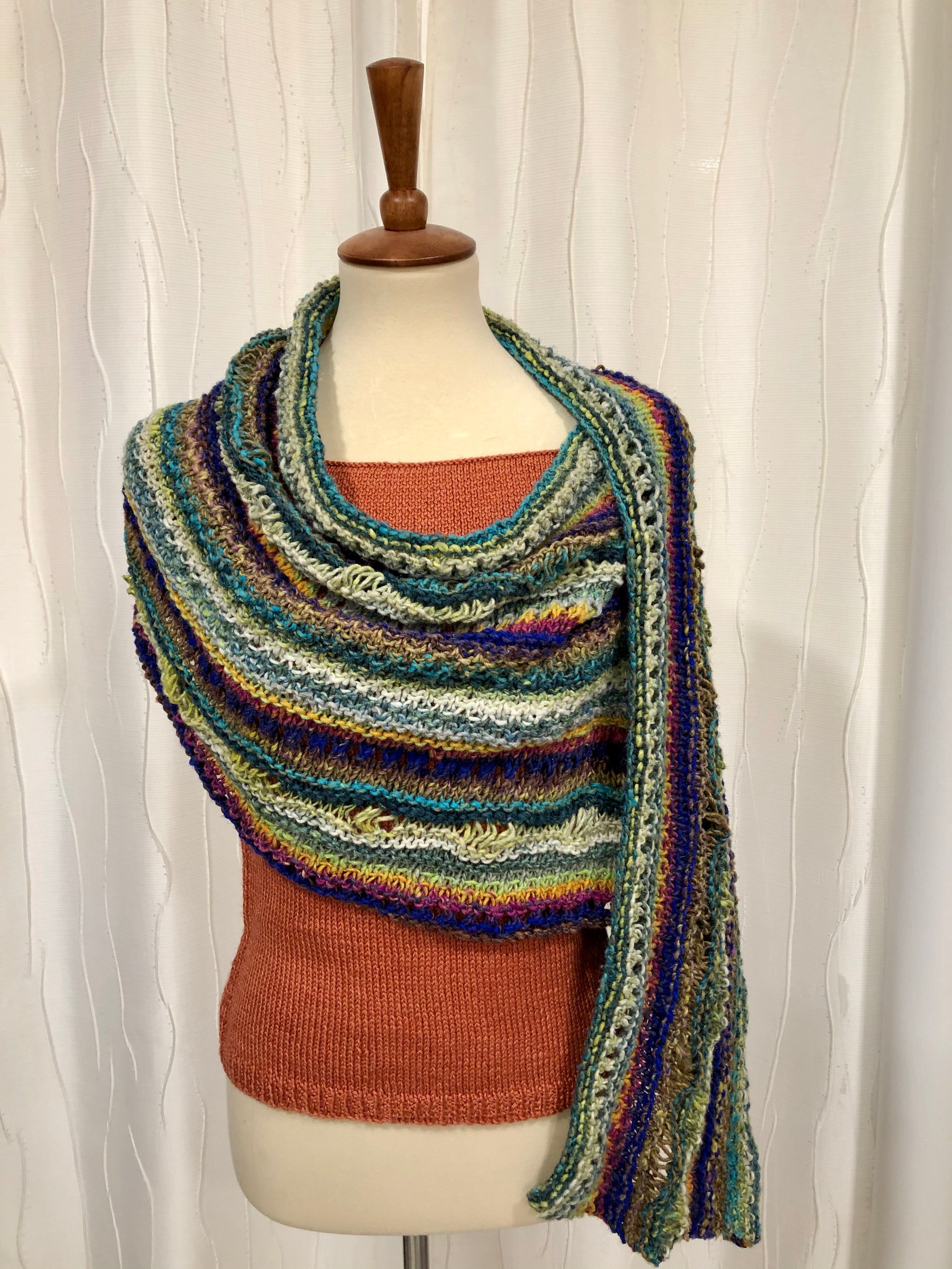 Noro Tsubame Twisted Stitches Shawl