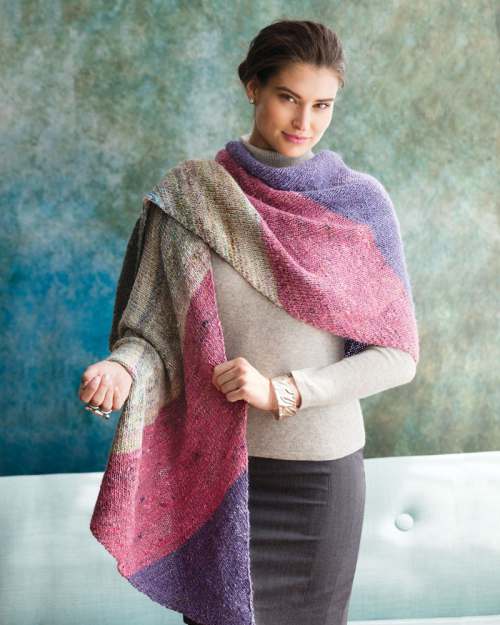 Striped Shawl 2 Skeins EACH of 4 colors