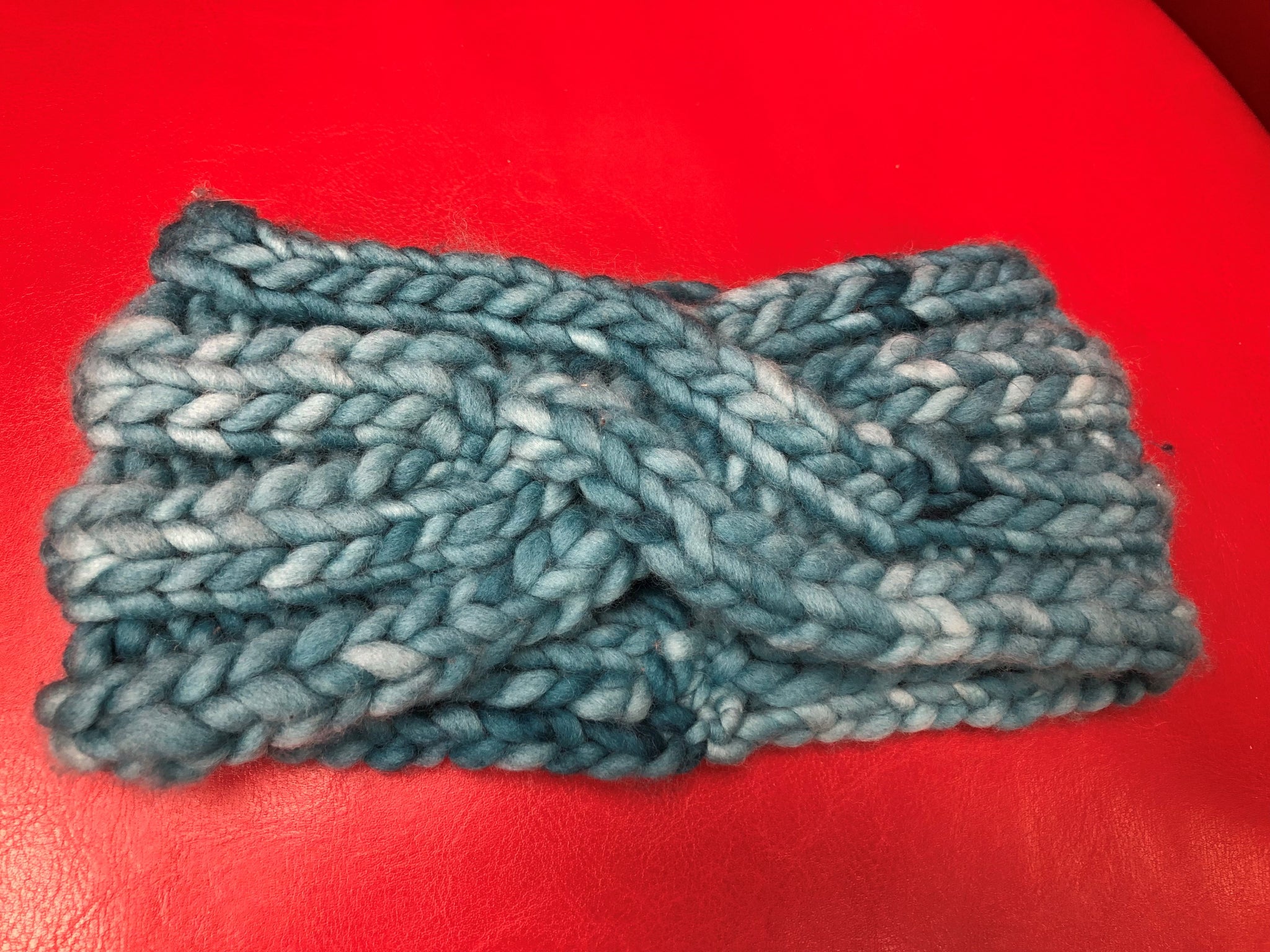 wool ear warmer teal