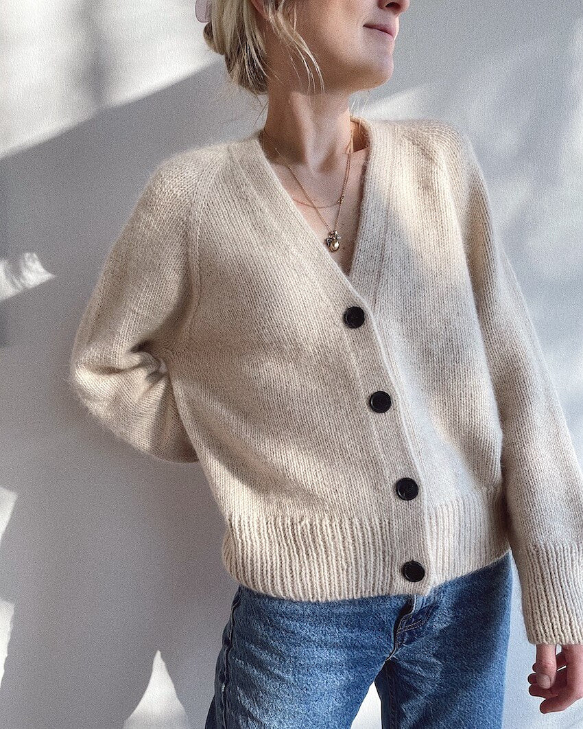 CHAMPAGNE CARDIGAN - TOP DOWN