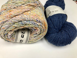 Patta – Wall Flower Knitted Zip Cardigan Chestnut/Dark Gull Grey