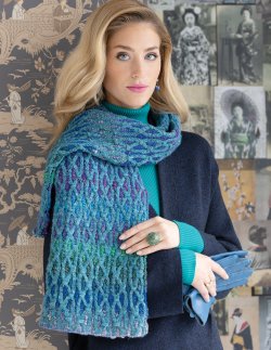 Two-Color Cabled Scarf Kit