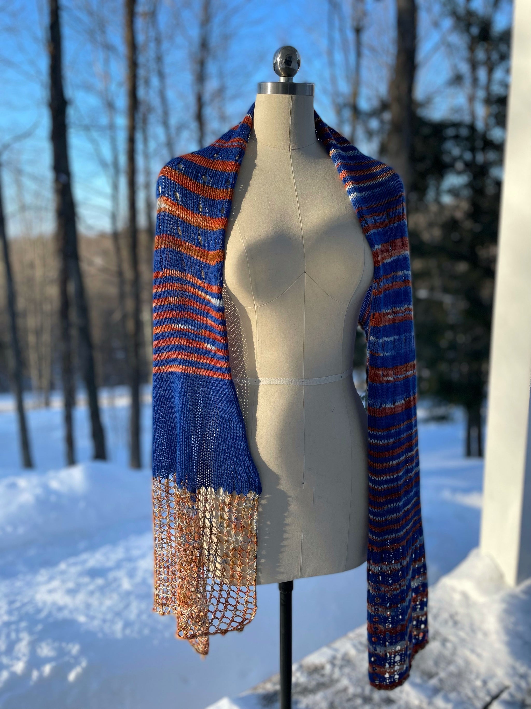 wrapped  in waves shawl - 1 Merino Cloud  Wave &  1 Companion Color  - optional1 Beaded Silk & Sequins